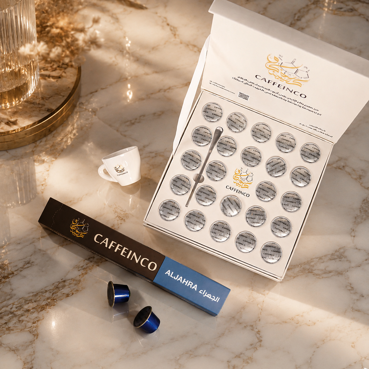 Caffeinco Corner Bundle White 6 in 1